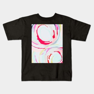 Abstract print, Red, White, Grey, Blue, Pink, Modern art, Wall decor Kids T-Shirt